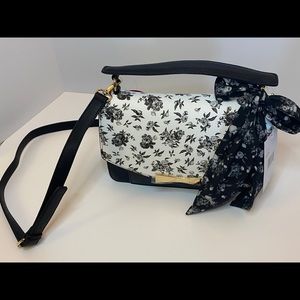 Betsey Johnson satchel NWT black and white floral